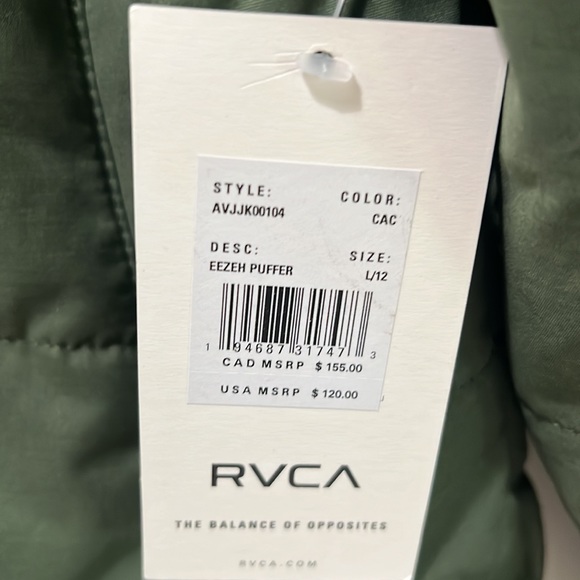 RVCA eezah cropped puffer jacket - Picture 4 of 8